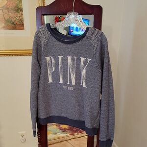 Victoria's Secret Pink Navy Sweatshirt Size Medium